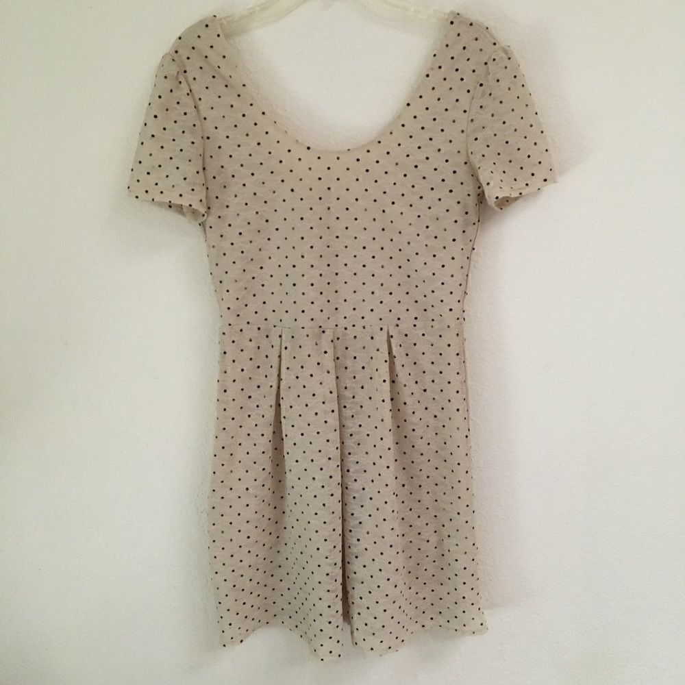 UO Pins & Needles scoop neck polkadot mini dress L
